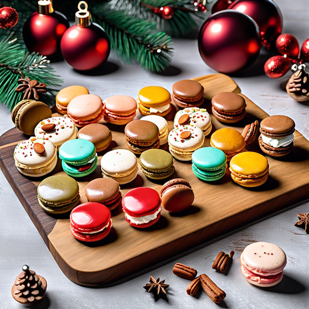 holiday macarons