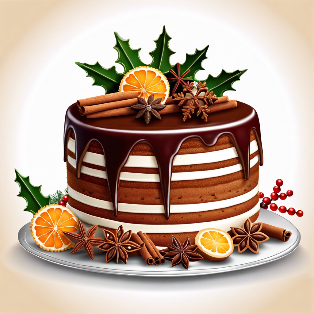 holiday spice layer cake