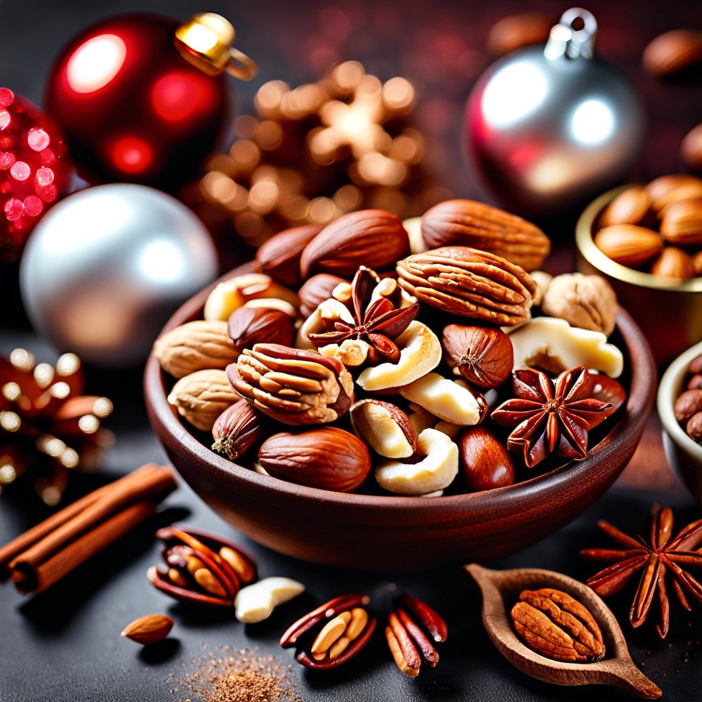 holiday spice roasted nuts