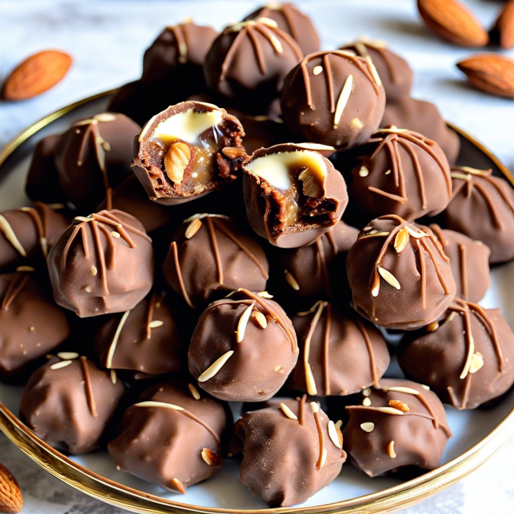 homemade almond and date truffles
