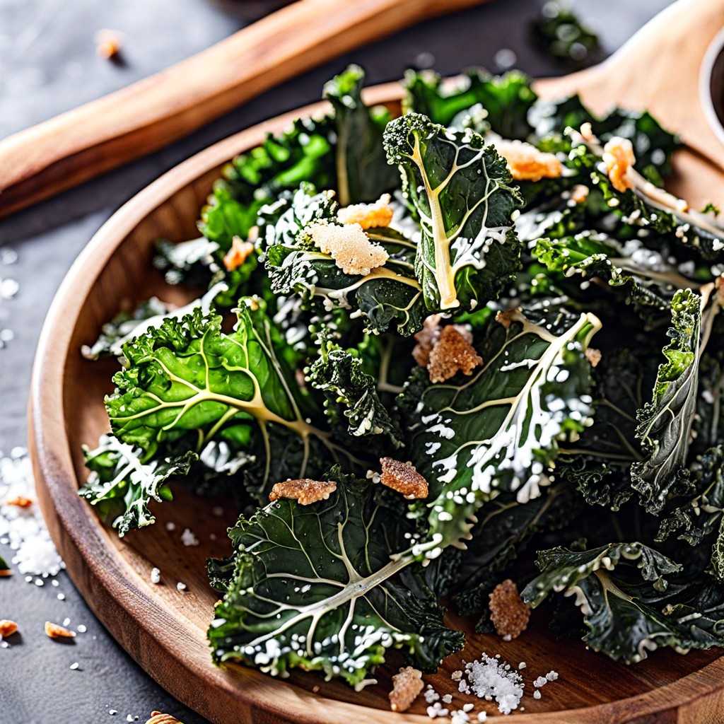 homemade kale chips with sea salt