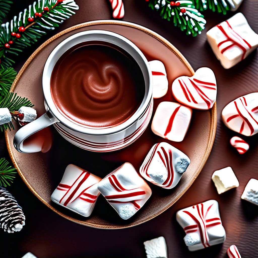 hot chocolate with peppermint marshmallows