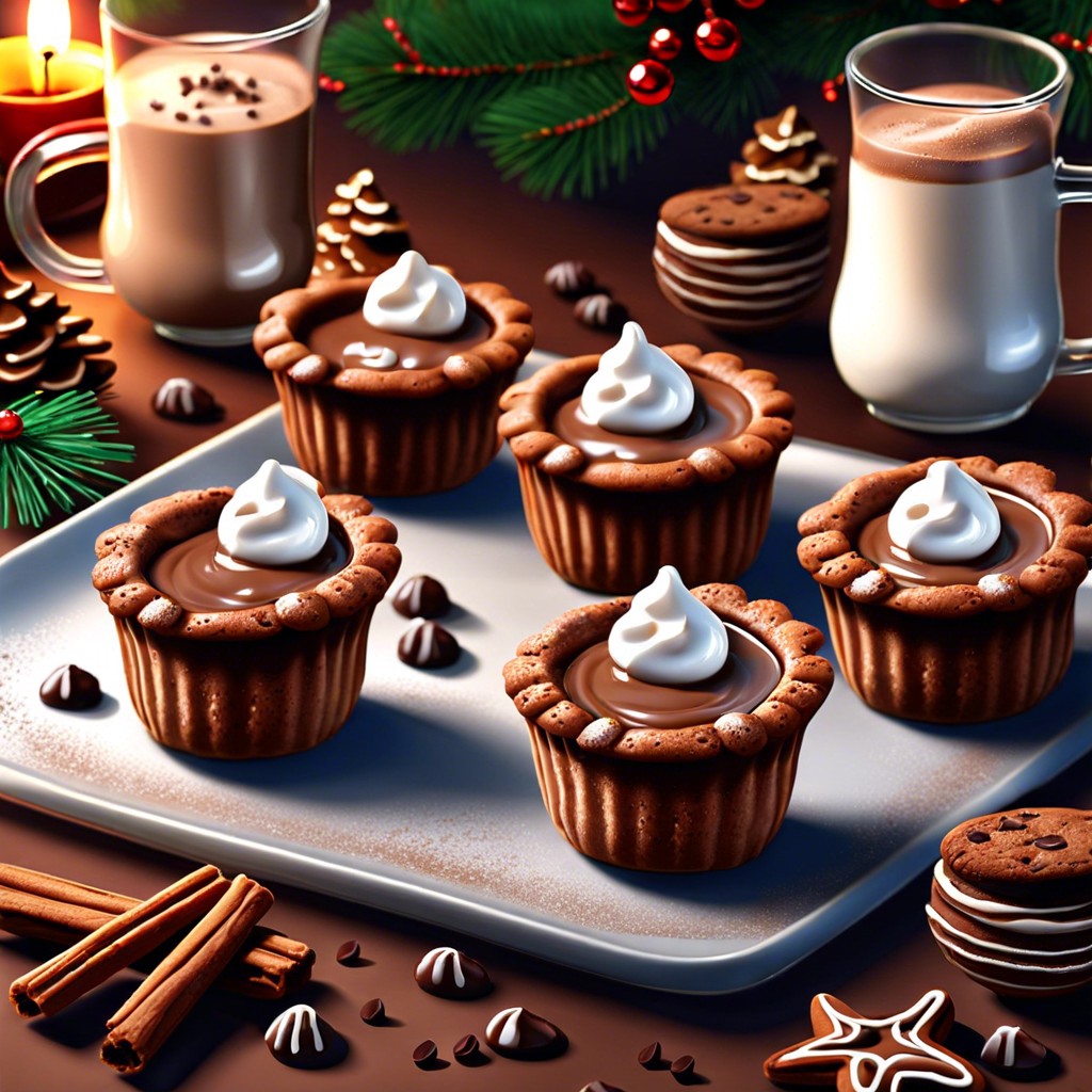 hot cocoa cookie cups