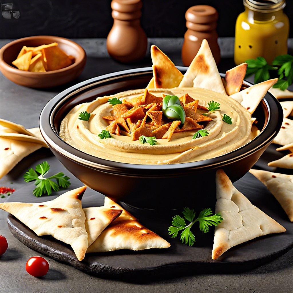 hummus and pita chips