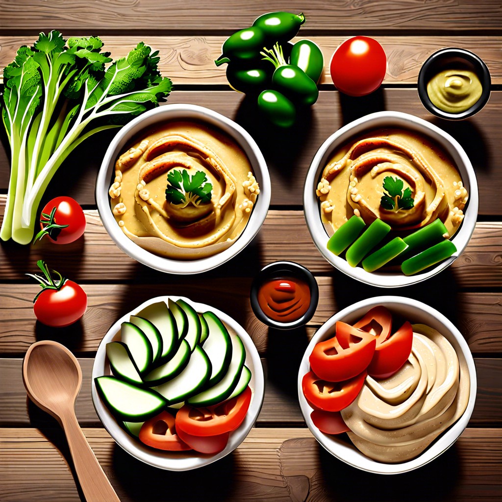 hummus and veggie cups