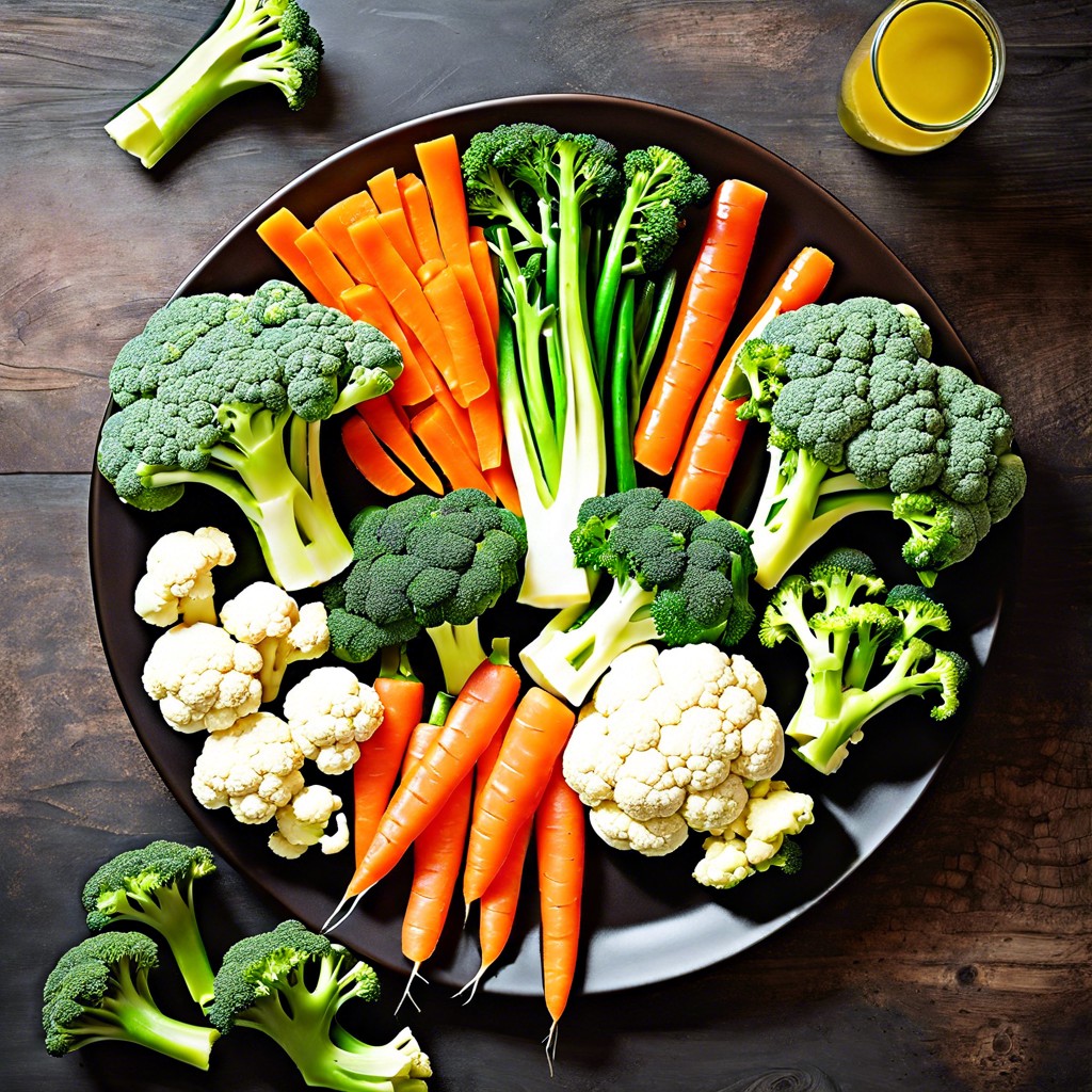 irish flag veggie platter broccoli cauliflower carrots