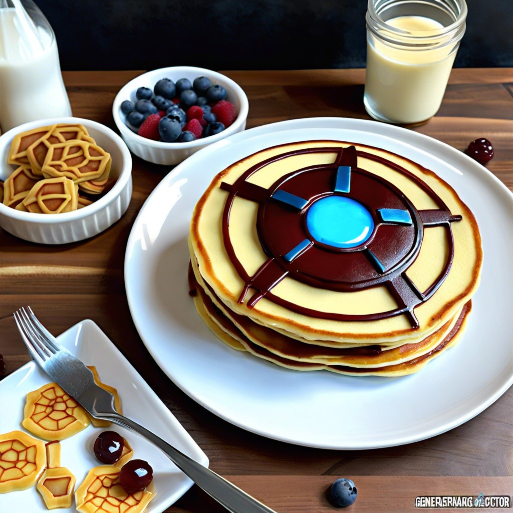 iron man arc reactor pancakes