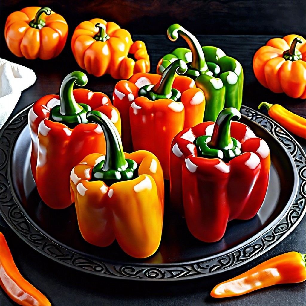 jack o lantern stuffed peppers