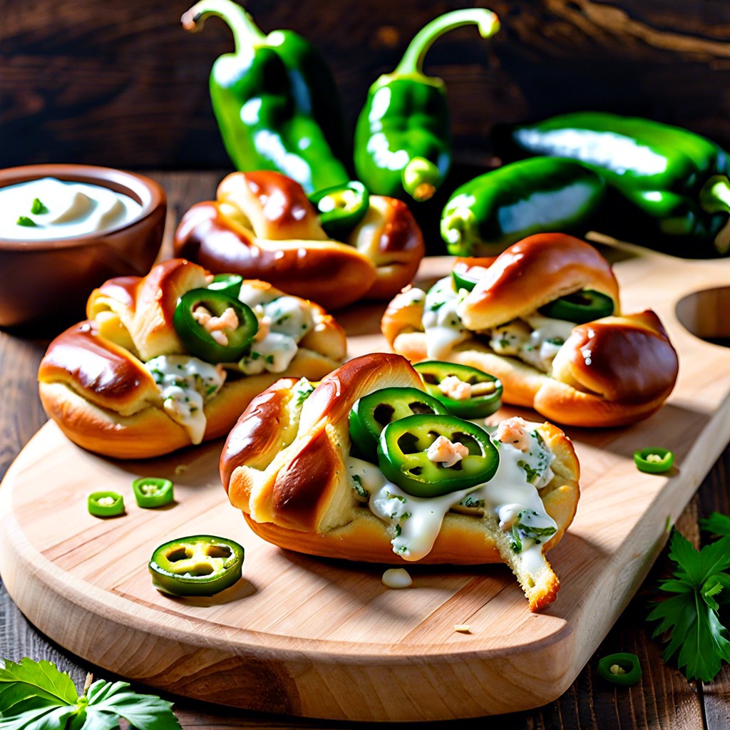 jalapeno popper stuffed pretzels