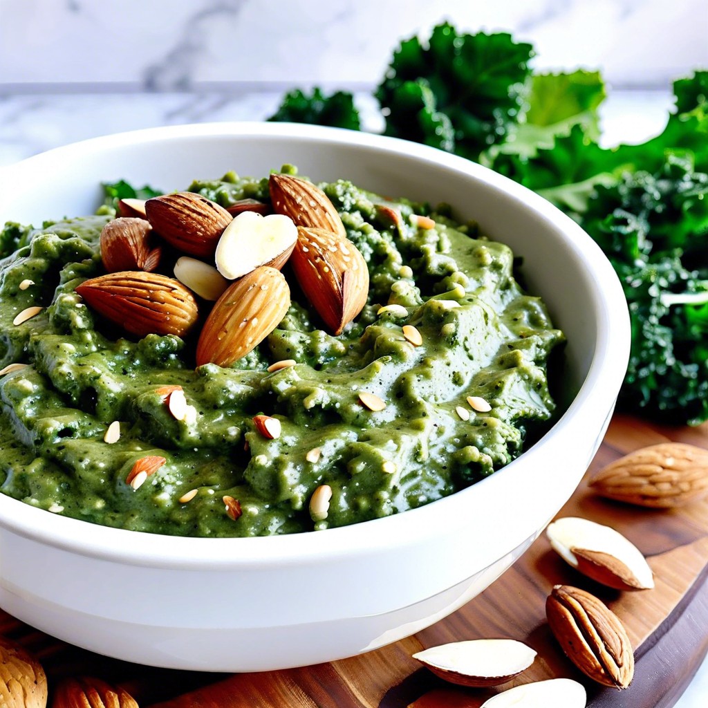 kale and almond pesto dip