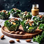 kale and almond salad cups