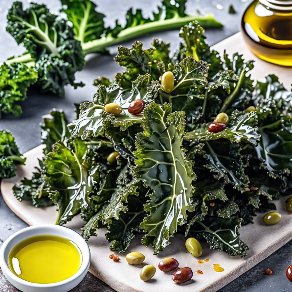 kale chips baked with olive oil