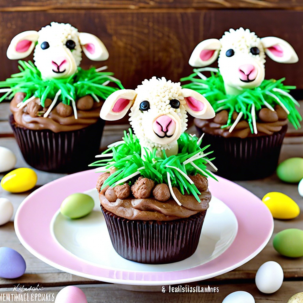 lamb cupcakes