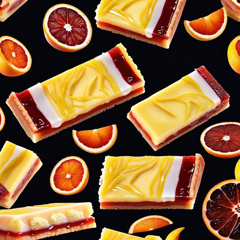 lemon bars and blood orange bars