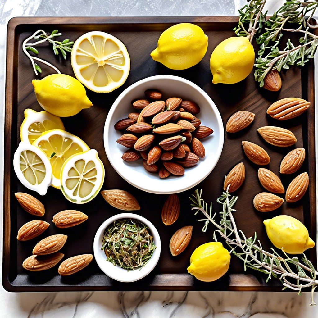 lemon thyme roasted almonds