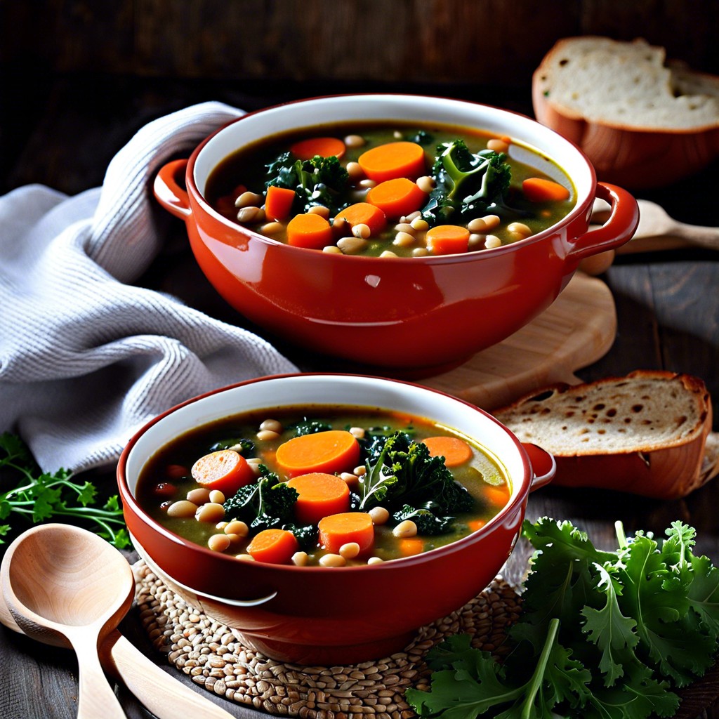 lentil soup with kale and carrots