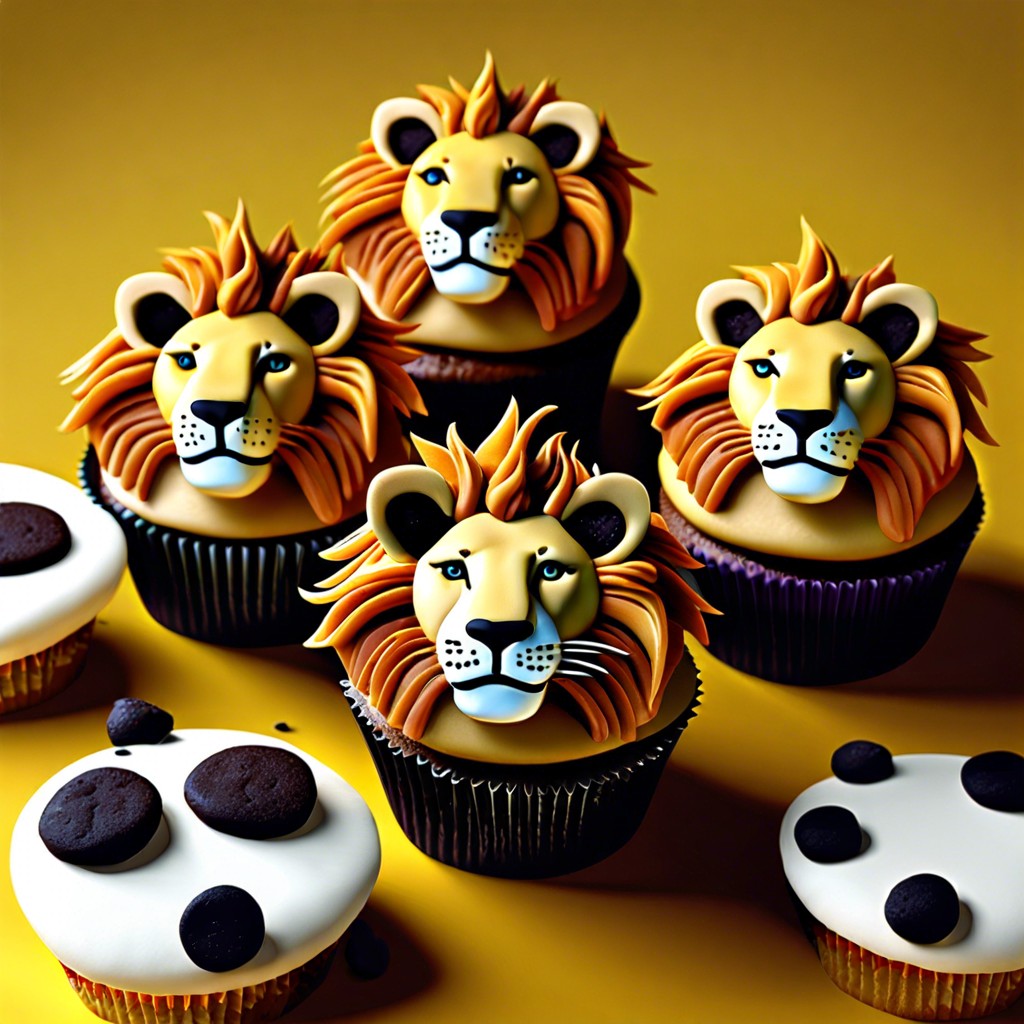 lion cupcakes