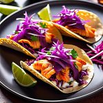 magikarp fish tacos mini tacos with fish fillings garnished with red cabbage