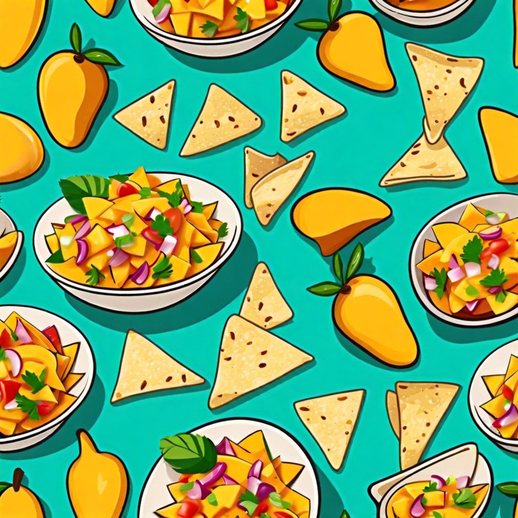 mango salsa with tortilla chips