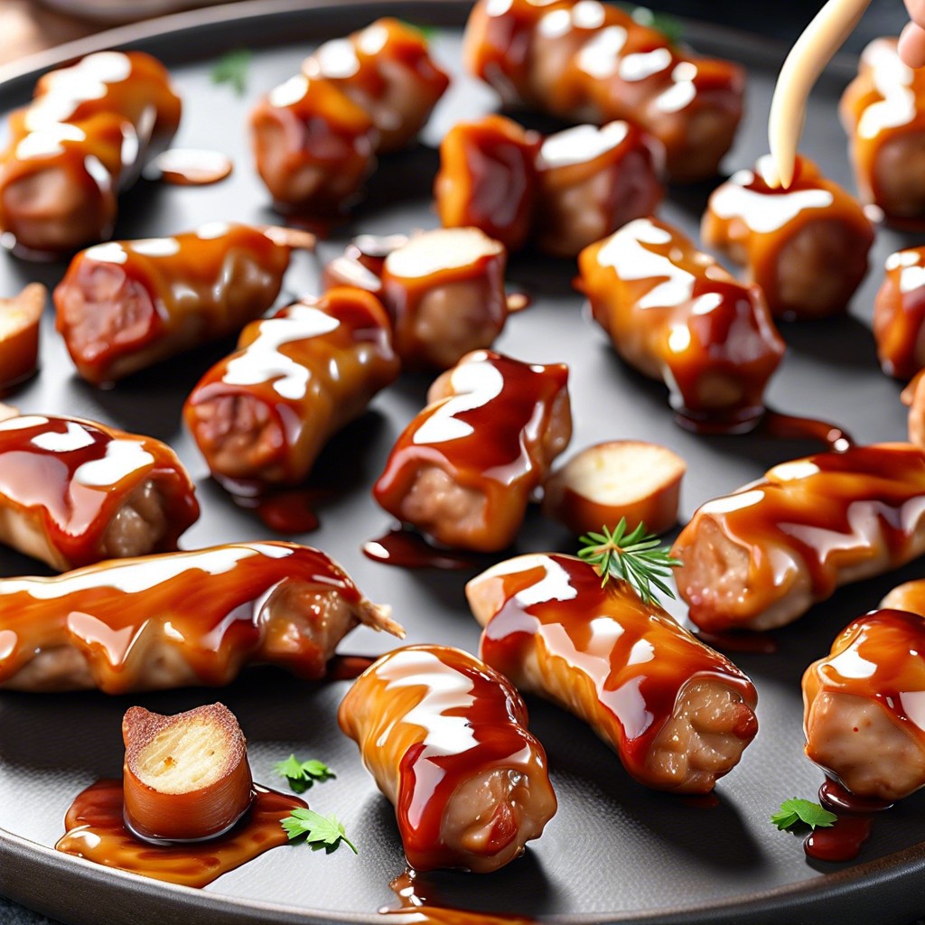 maple glazed chicken sausage bites