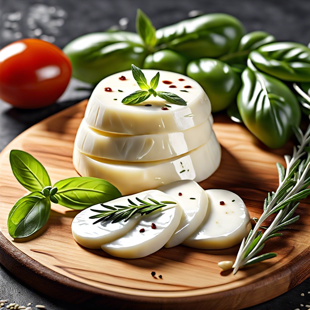 marinated mozzarella with herbs