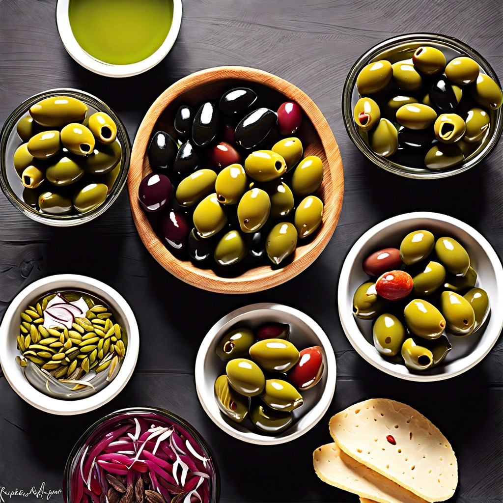 marinated olives and artichokes