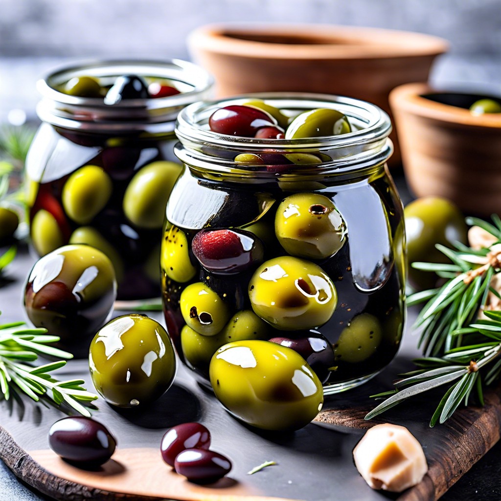 marinated olives with herbs