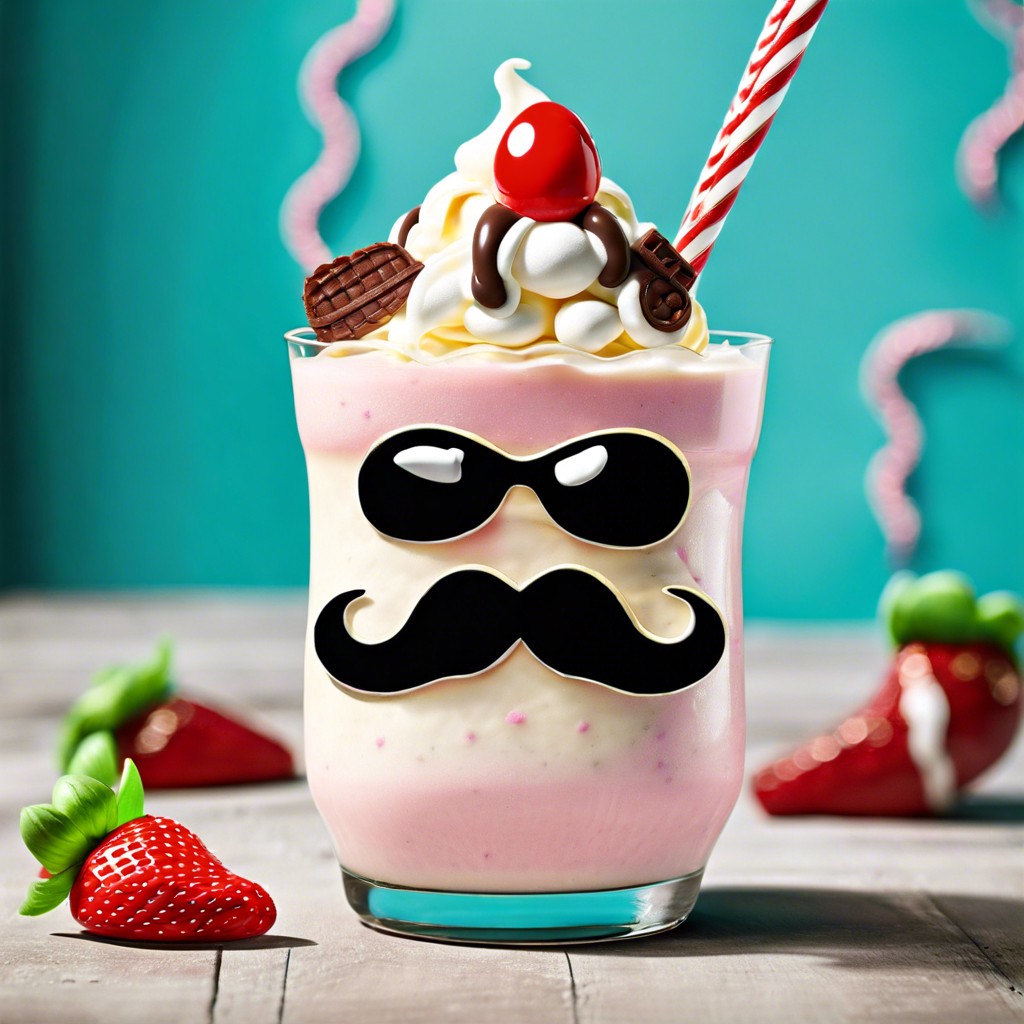 mario mustache milkshakes