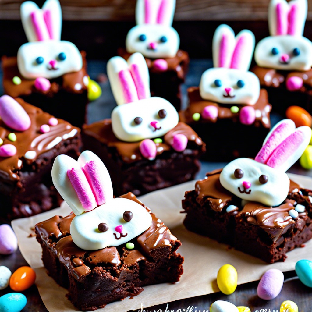 marshmallow bunny brownies