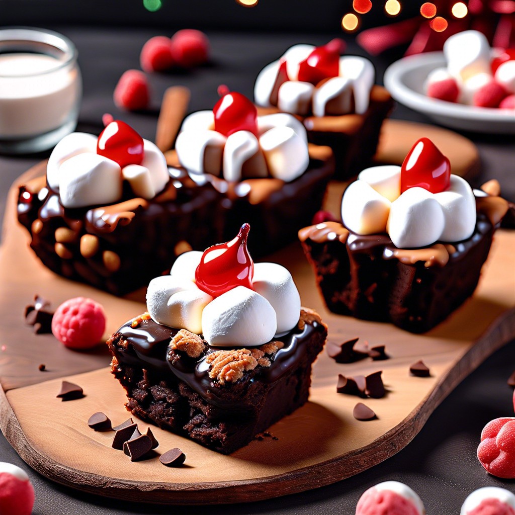 marshmallow topped brownie bites