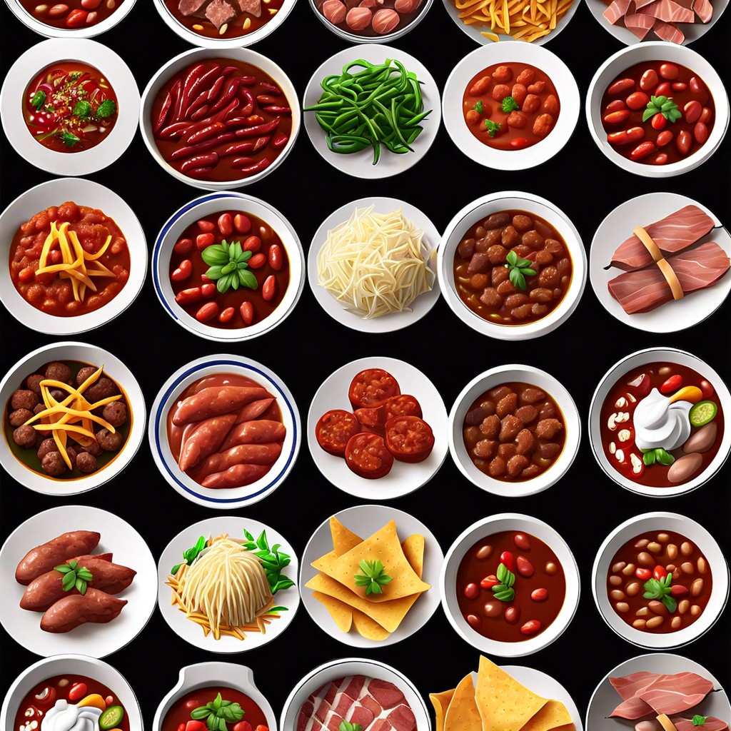 meat lovers chili selection