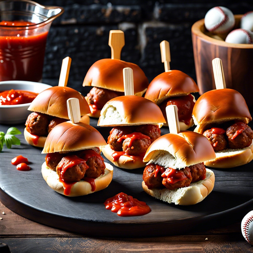 meatball sliders with marinara