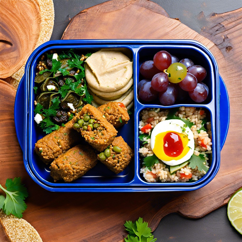 mediterranean mezze falafel hummus tabbouleh and stuffed grape leaves