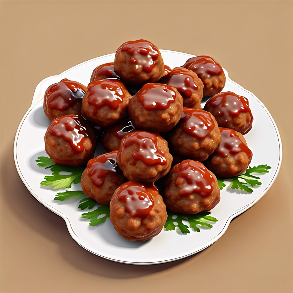 meteor meatballs tiny meatballs served with a dipping sauce
