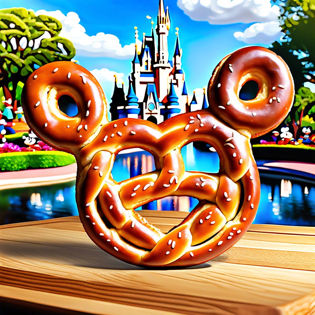 mickey shaped pretzel various locations