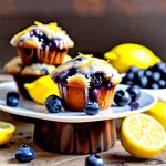 mini blueberry muffins with lemon zest glaze