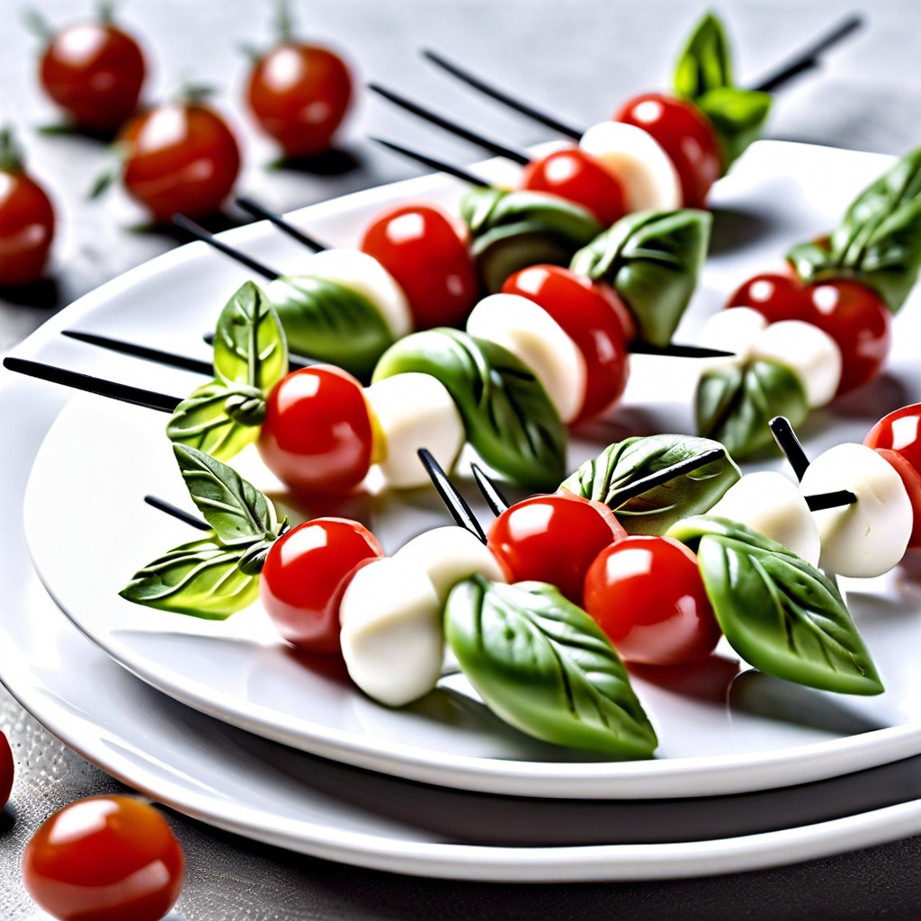 mini caprese skewers