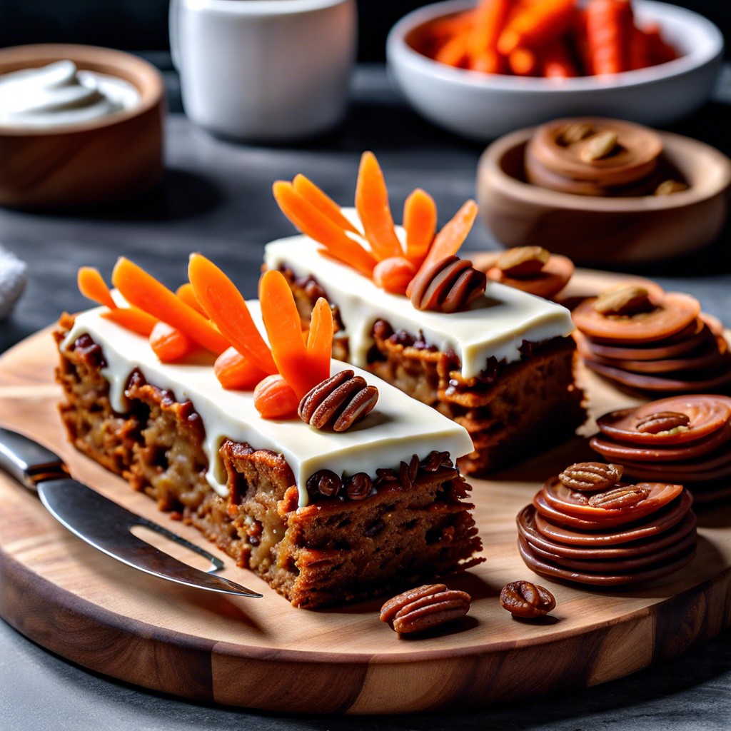 mini carrot cake slices