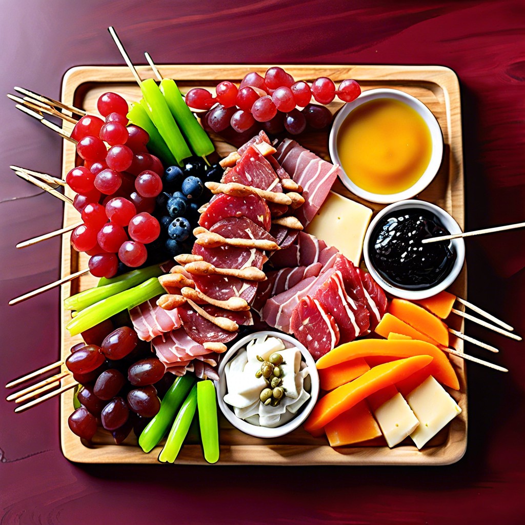 mini charcuterie skewers