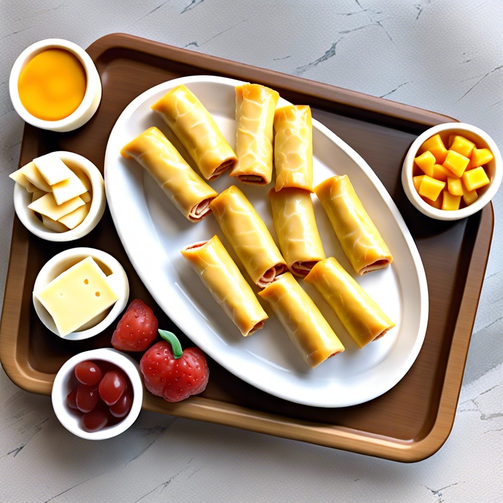 mini cheese and turkey roll ups