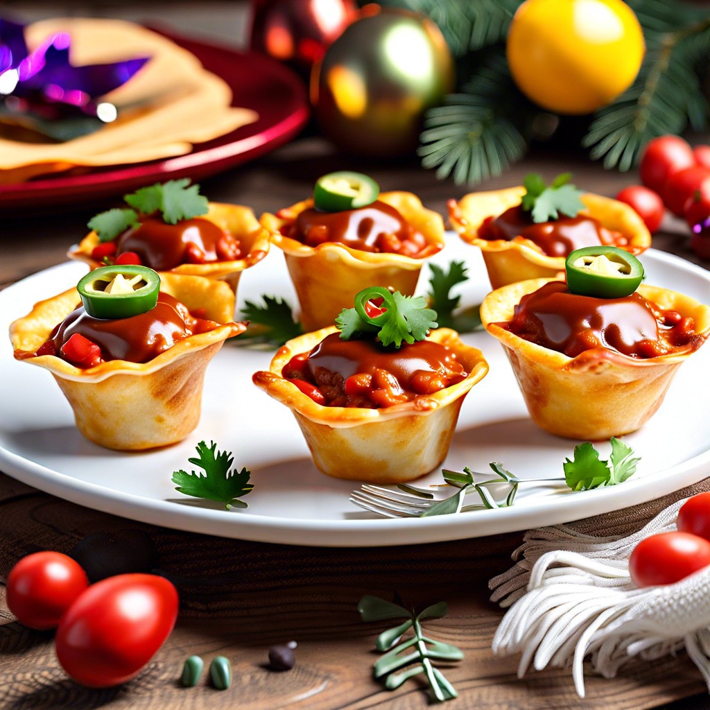 mini chicken enchilada cups