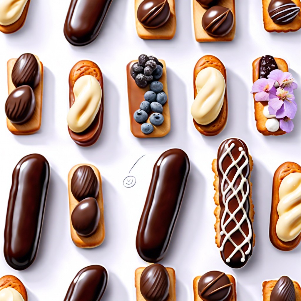 mini chocolate eclairs