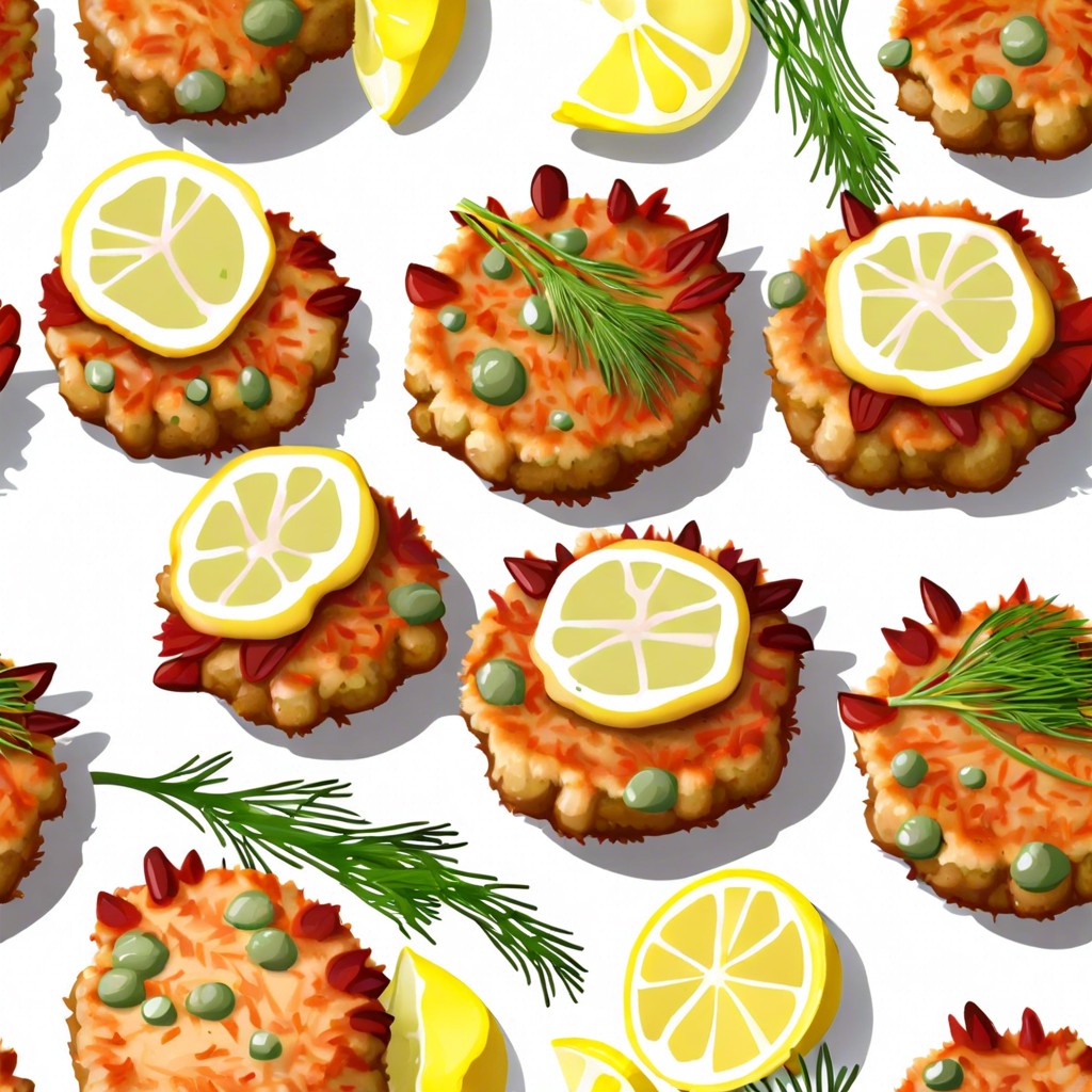 mini crab cakes with lemon dill sauce