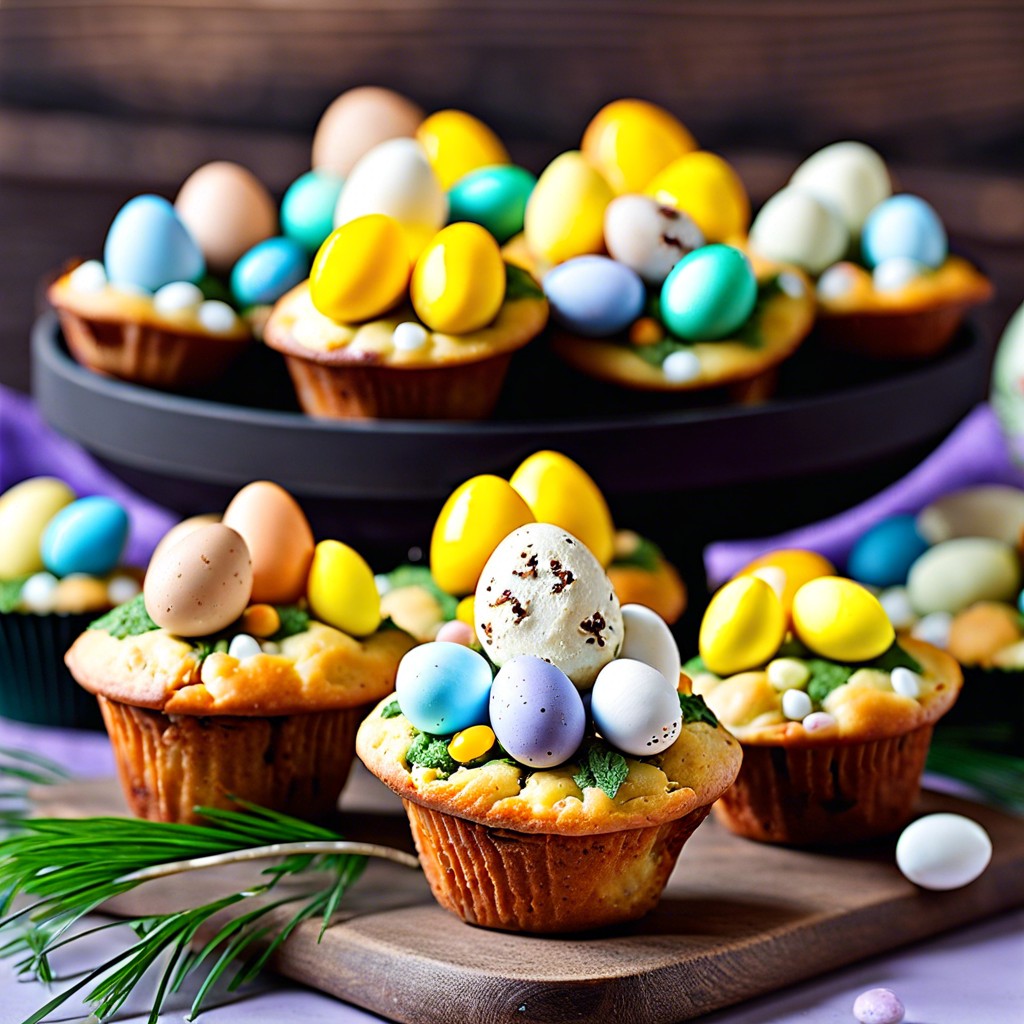 mini egg stuffed muffins