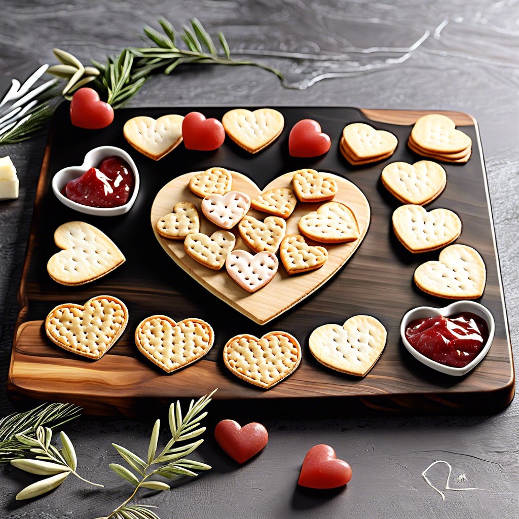 mini heart shaped crackers