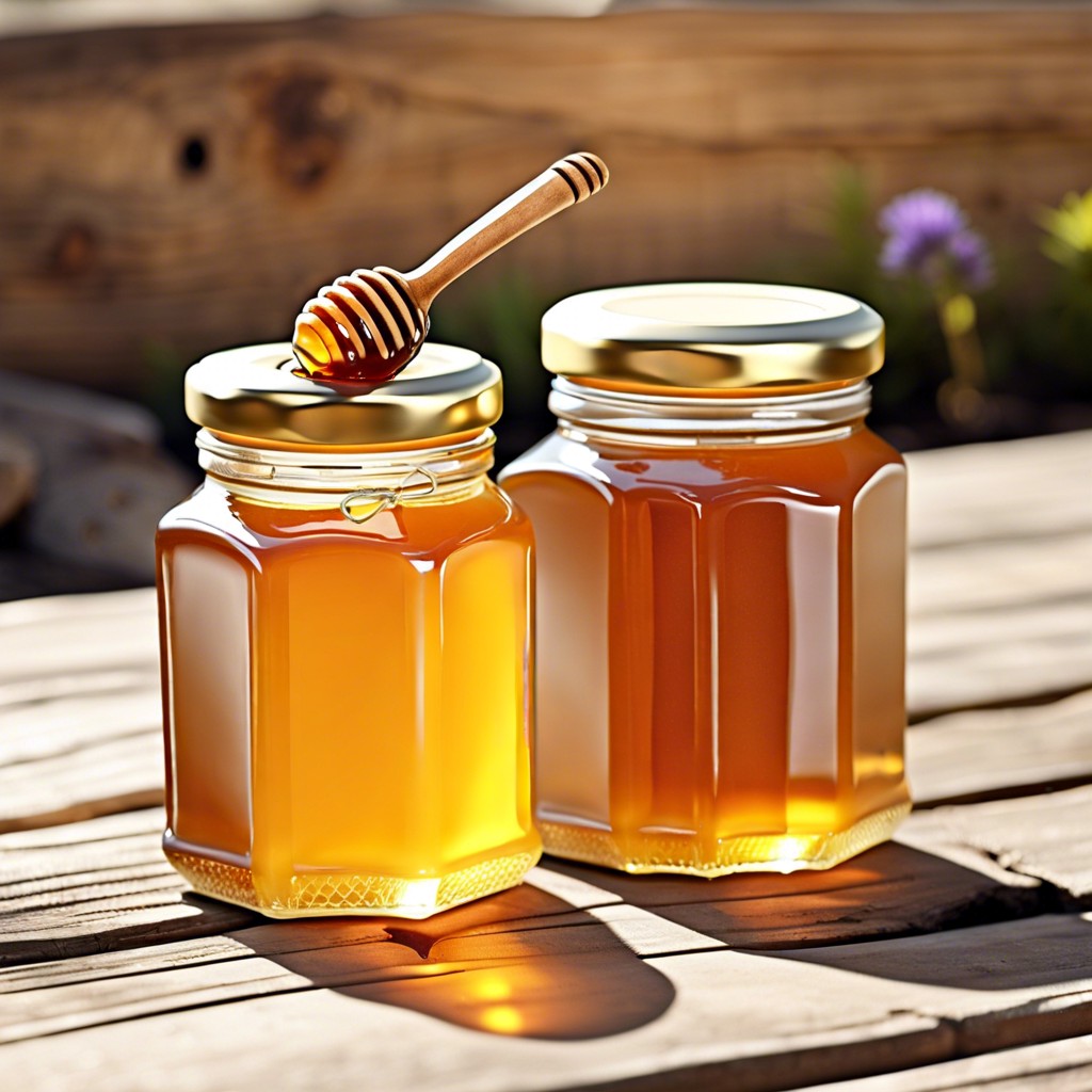 mini local honey jars