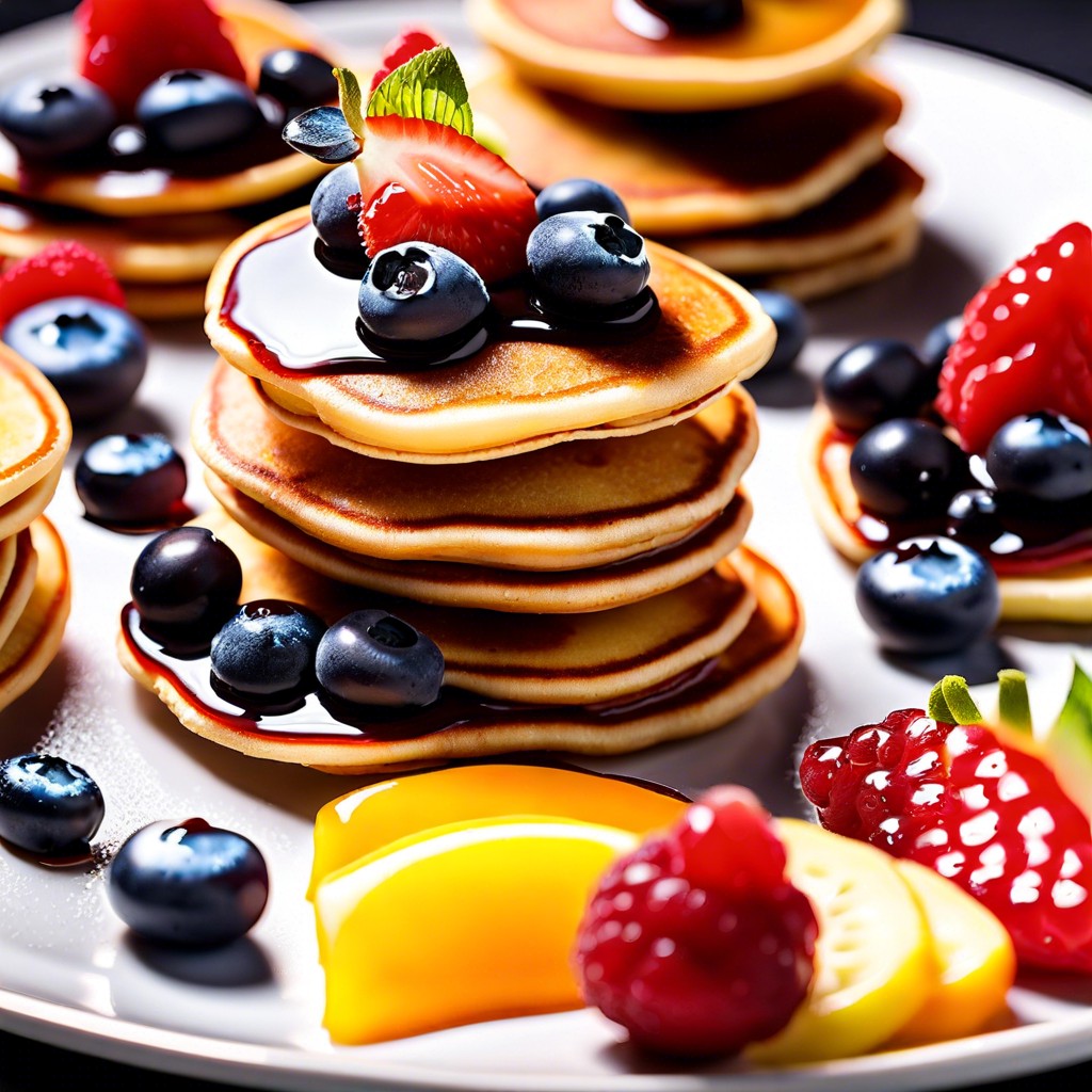 mini pancake stacks