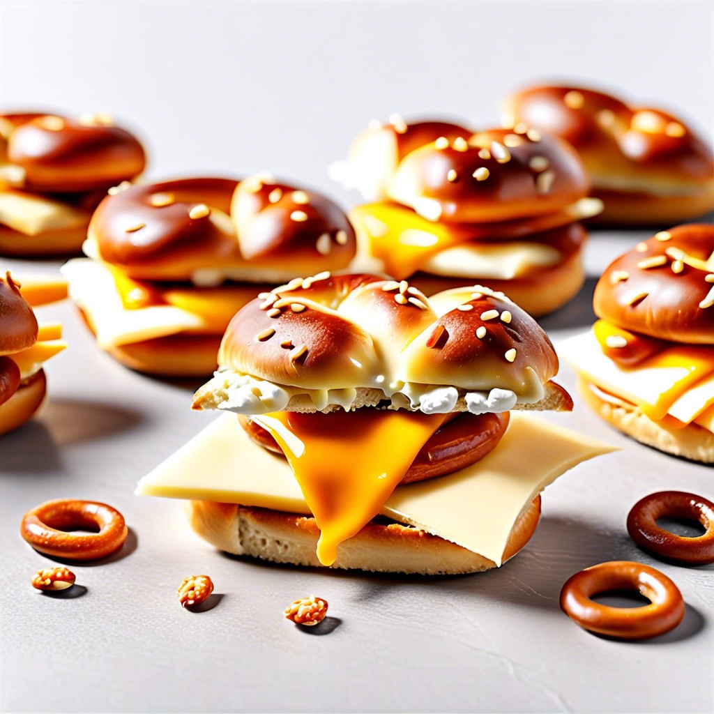 mini pretzel sandwiches