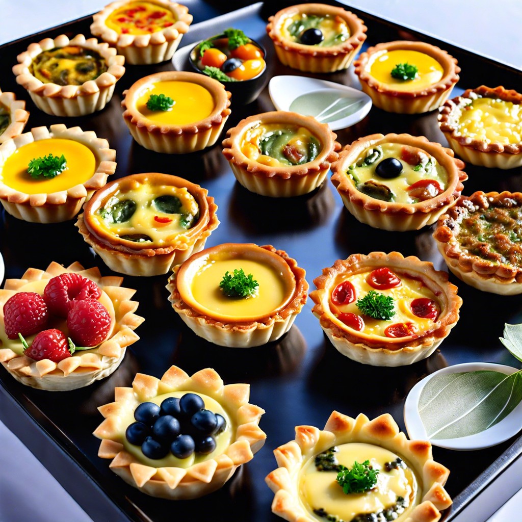 mini quiche selection