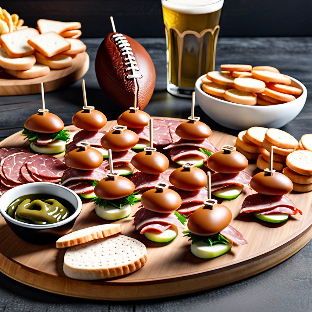 mini sandwich sliders with toothpicks